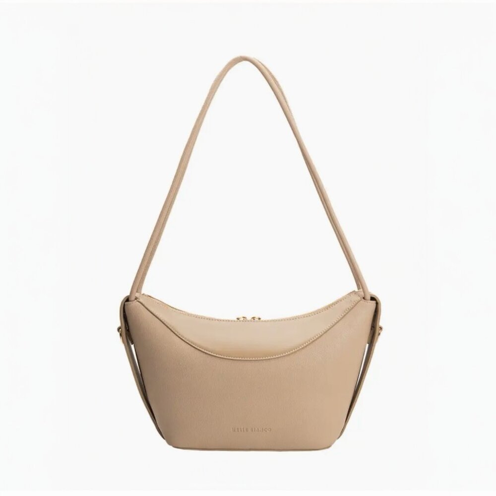 NWT Melie Bianco Wesley Recycled Vegan Leather Shoulder Bag - Mushroom MSRP $140 - Picture 2 of 4